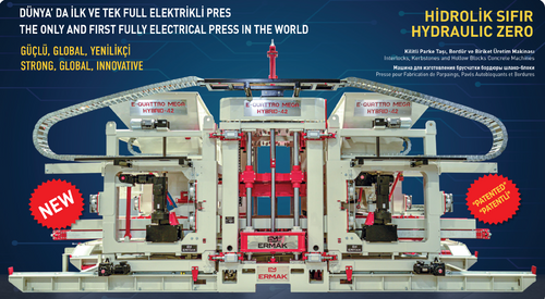 Concrete block, paver, curbstone producing machines