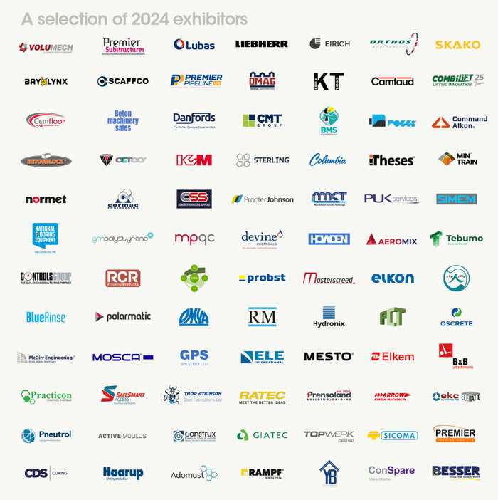 The 2024 Exhibitor list is now live! The UK Concrete Show 2025