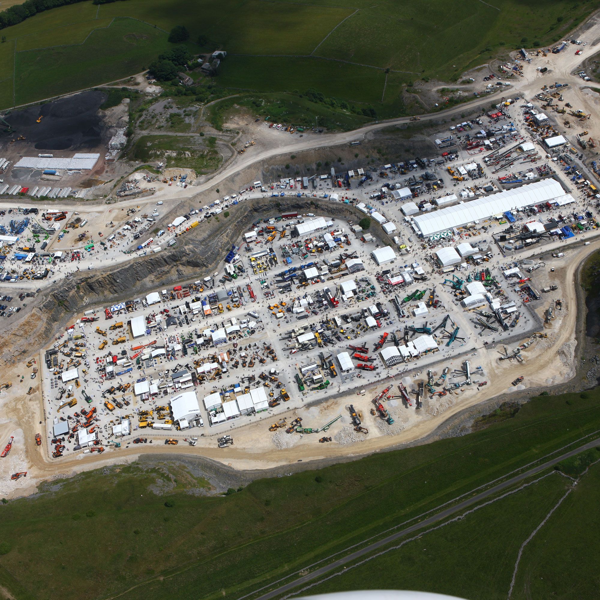 Aerial view of the Hillhead showground