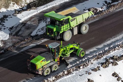 LiuGong DR50CE Battery Electric Rigid Mining Truck and 4280DE Electric Motor Grader