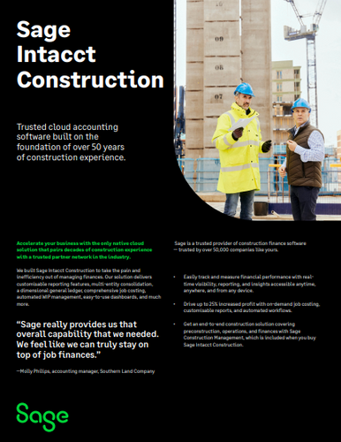 Sage Intacct Construction Brochure