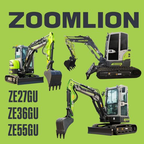 Zoomlion Crawler Excavator Range (ZE27GU / ZE36GU / ZE55GU)