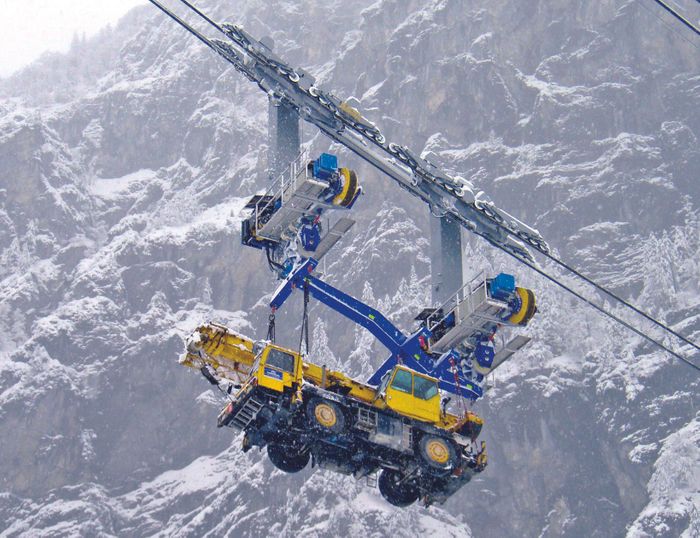 Ropeways for material transport