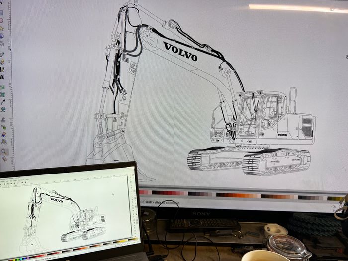 Volvo 220 excavator