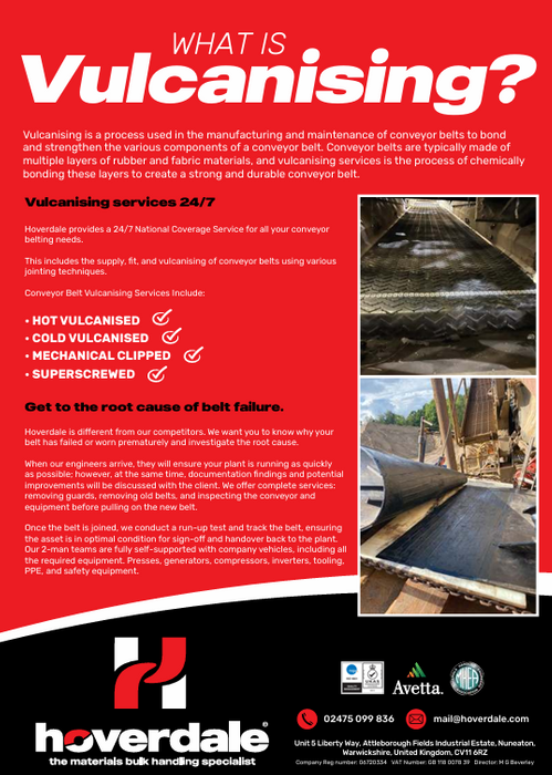 Vulcanising Belt supply and Engineering Services Hillhead 2024