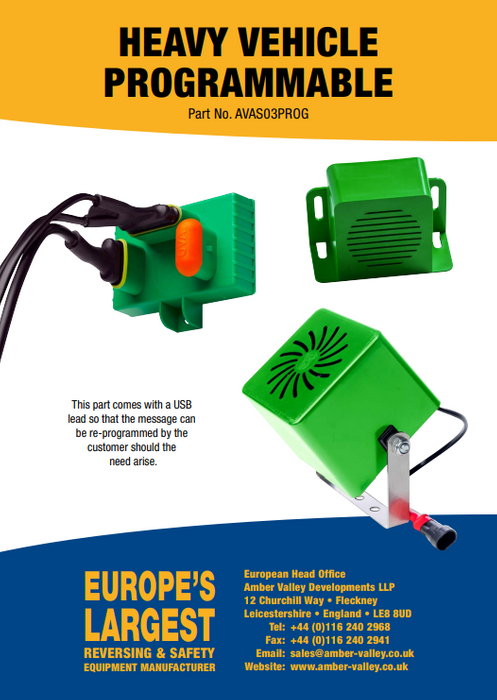 Amber Valley Electric Vehicle Alarm (AVAS)