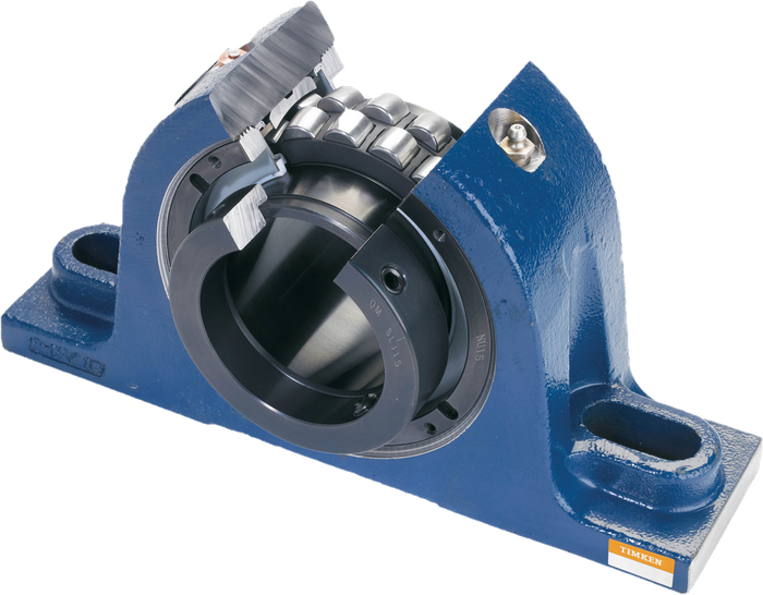 Solid-block spherical roller bearing housed units