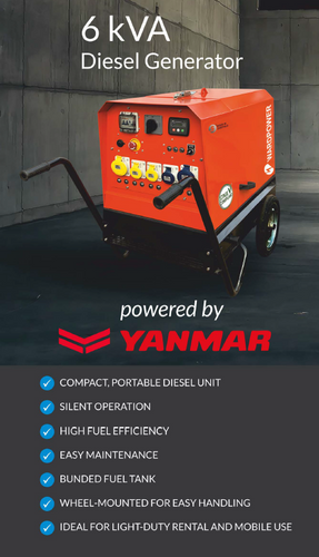 Wardpower 6 kVA Stage V Diesel Generator powered by Yanmar Engine