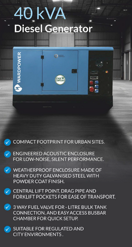 Wardpower 40 kVA Diesel Generator powered by Yanmar Engine