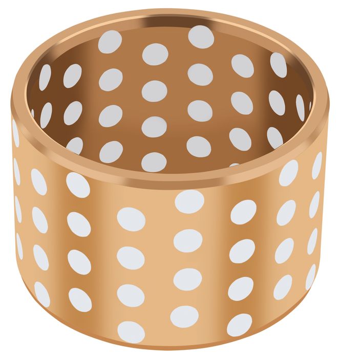 GGB-DB® Cast Bronze Bushings with Solid Lubricant Inserts