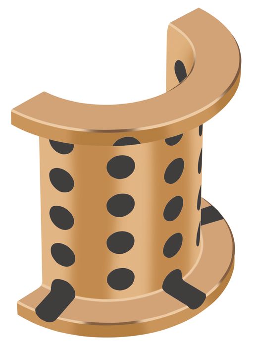 GGB-DB® Cast Bronze Bushings with Solid Lubricant Inserts
