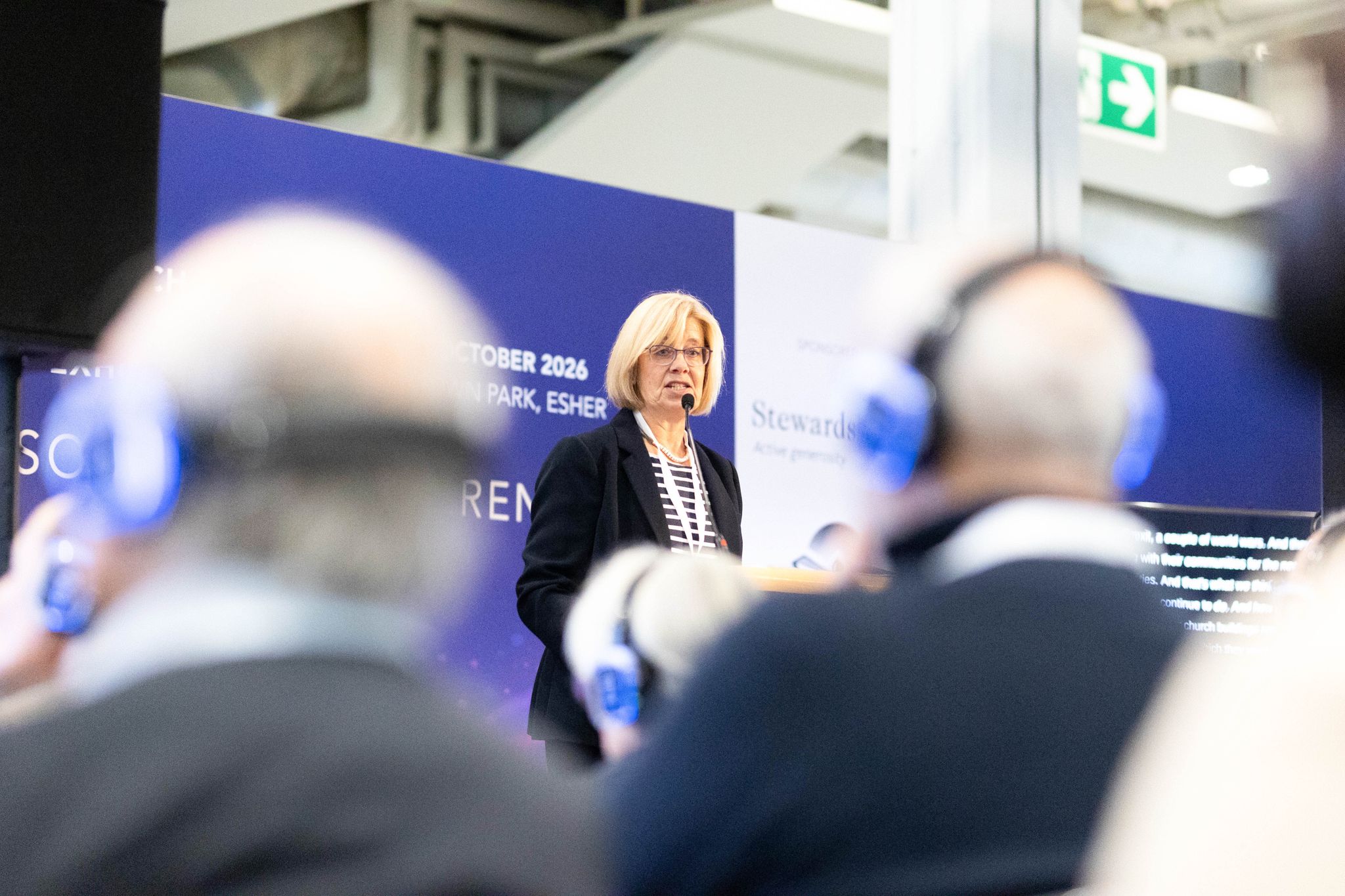A speaker at a conference