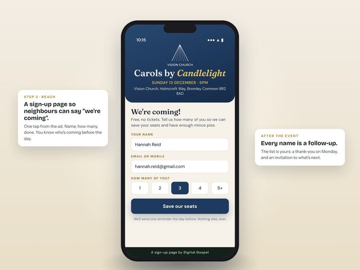 Reach Your Community: Facebook and Instagram ads for your church events