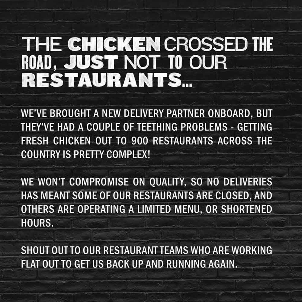 Gasp blog kfc apology copy