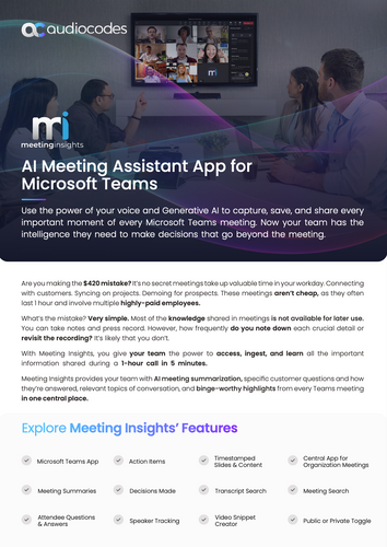 Meeting Insights - The Virtual Assistant