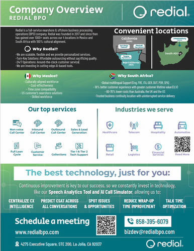 Company Overview - Redial BPO