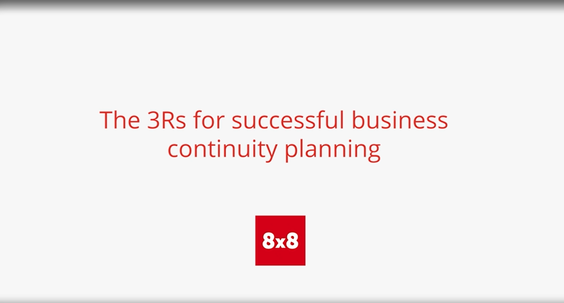 The 3Rs for Business Continuity Planning