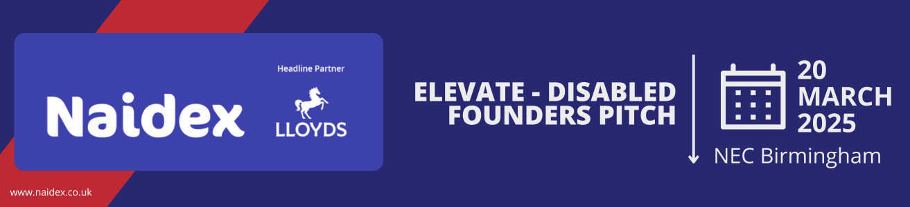 Naidex elevate - Disabled founders pitch banner