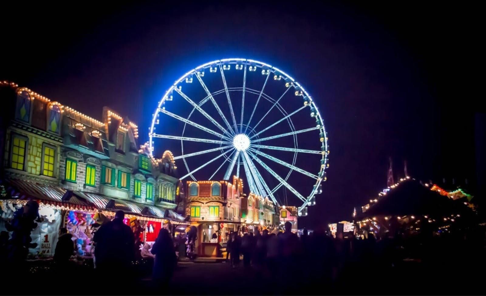 Picture of winter wonderland at Hyde Park, London.