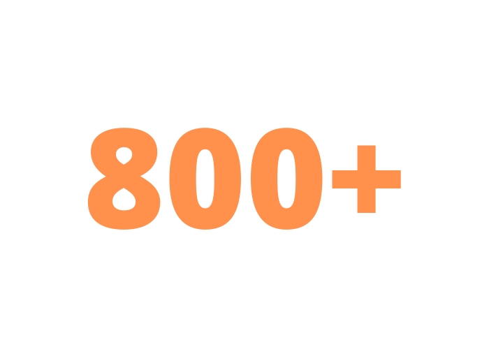 800+