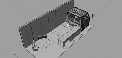 Stand Design CAD with dimensions.
