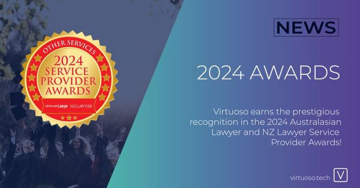 Virtuoso Earns Recognition in the 2024 Australasian Lawyer and NZ Lawyer Service Provider Awards!