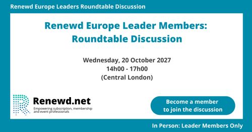 Sesstion Topic TBC  (Renewd Europe Leaders Roundtable)