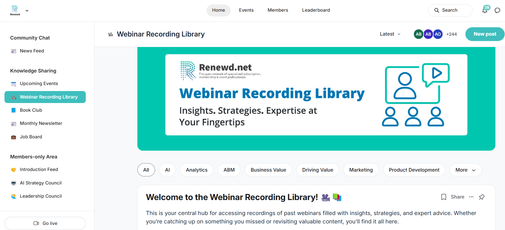 Renewd Webinar Recording Library