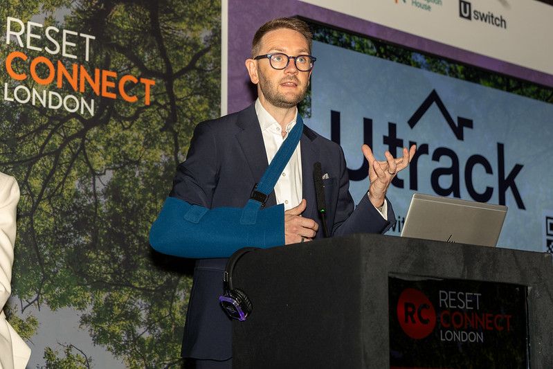 Chris Stark presenting at Reset Connect London