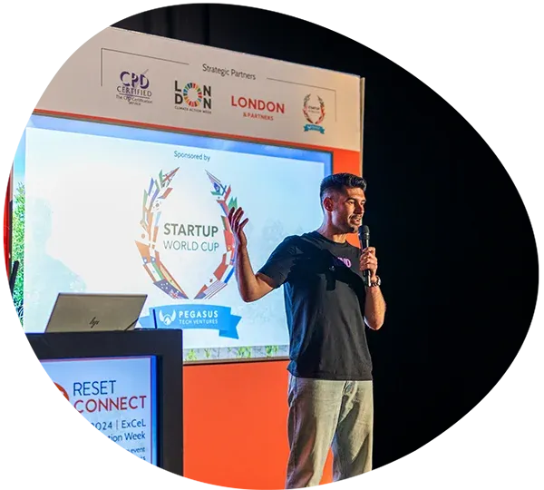 Pitch & Invest stage at Reset Connect London