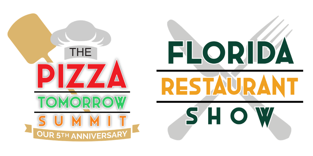 Pizza 5 Year & Florida Restaurant Show logos 2026