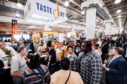 Taste NY Booth - food and beverages grown, produced, or processed in New York State!