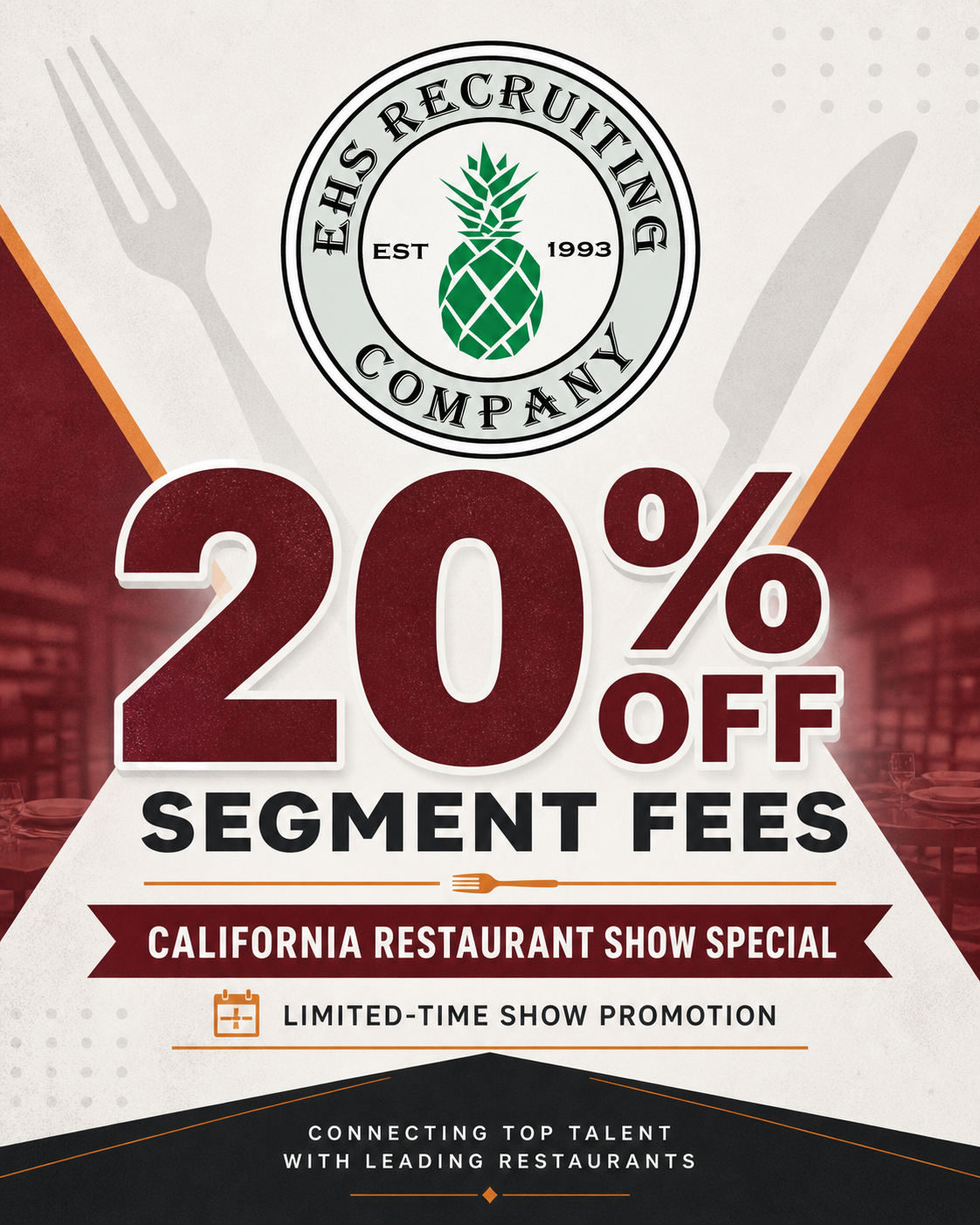 EHS Recruiting show deal 20 percent off
