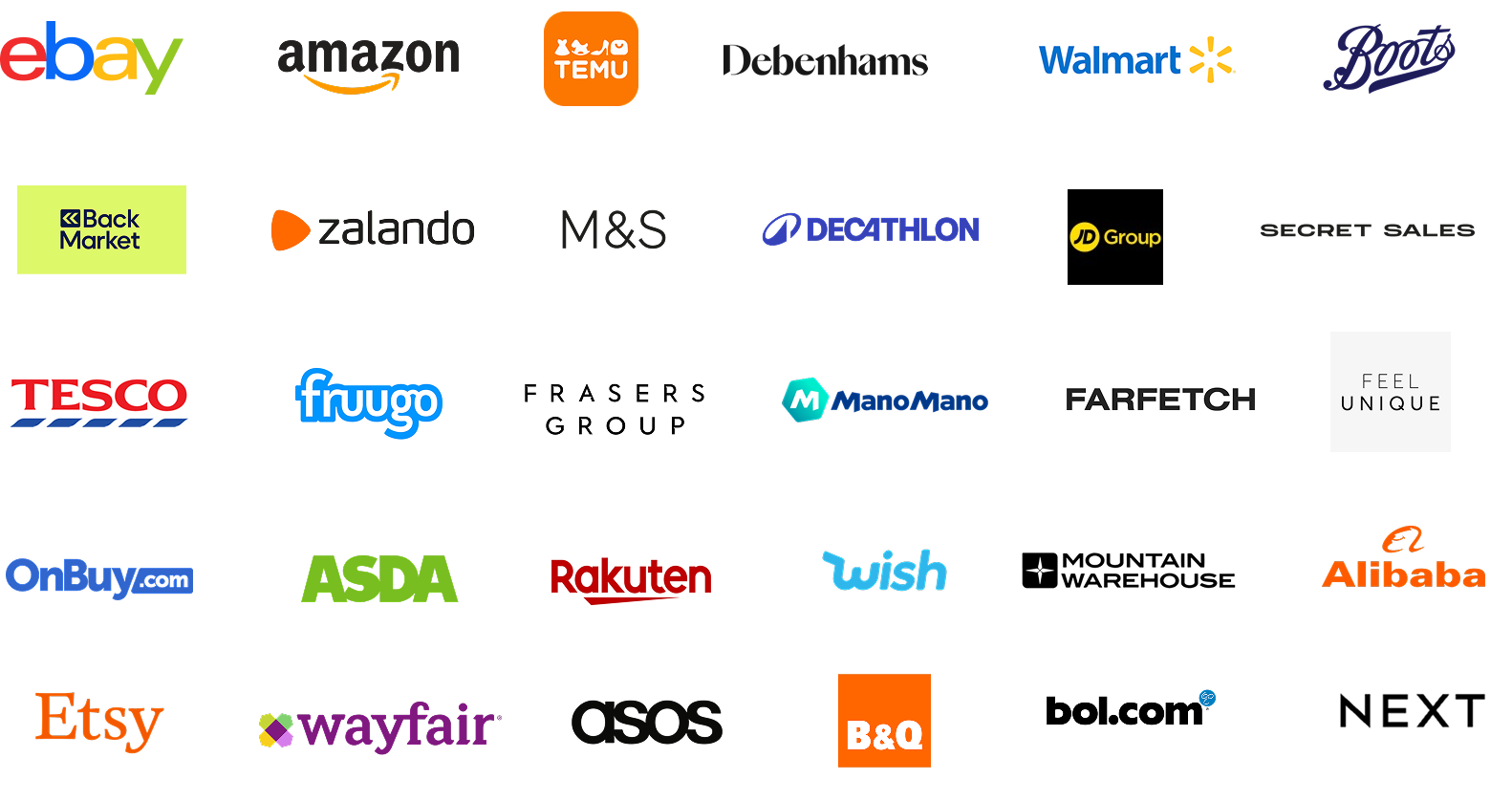 Retailer logos