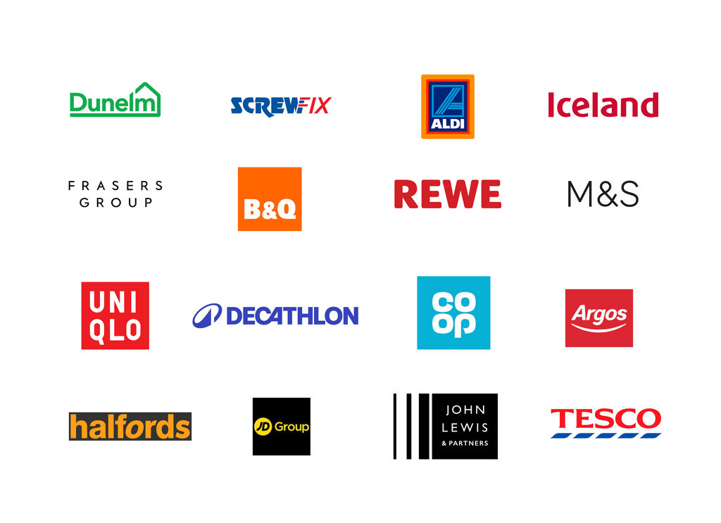 Retailer logos