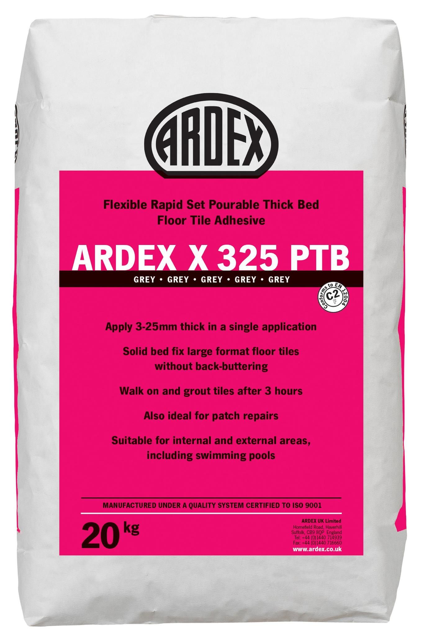 ARDEX X 325 PTB Flexible Rapid Set Pourable Thick Bed Floor Tile Adhesive