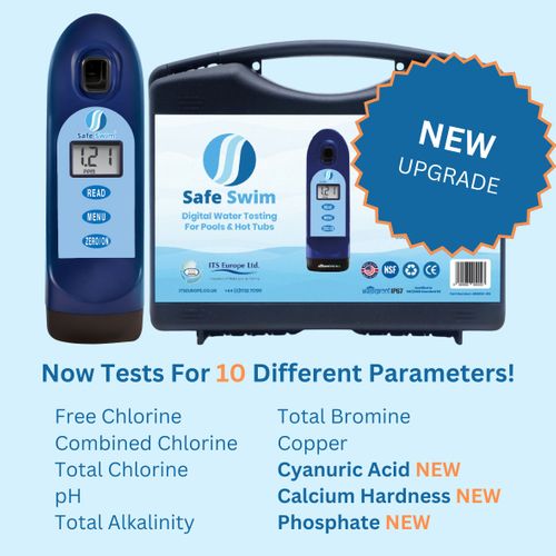 Upgraded Safe Swim Digital Meter: Now Testing Cyanuric Acid, Calcium Hardness, and Phosphate!