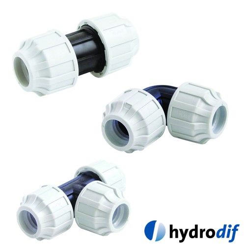 Hydrodif Premium Plast MDPE Pipe Compression Fittings