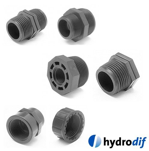 Hydrodif PP Threaded Fittings