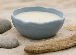 Sea Foam 4 Wick Candle Bowl