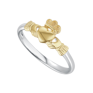 10k Gold & Silver Claddagh Ring