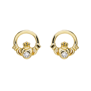 14k Claddagh Earrings