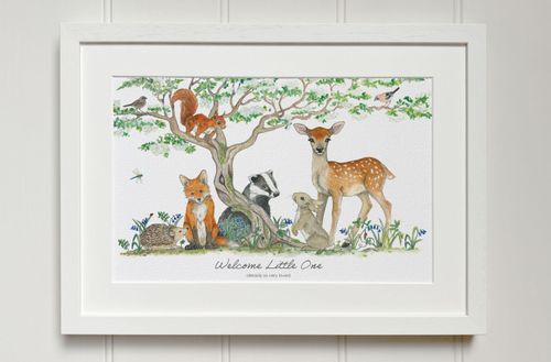 Irish Woodland Animals Print