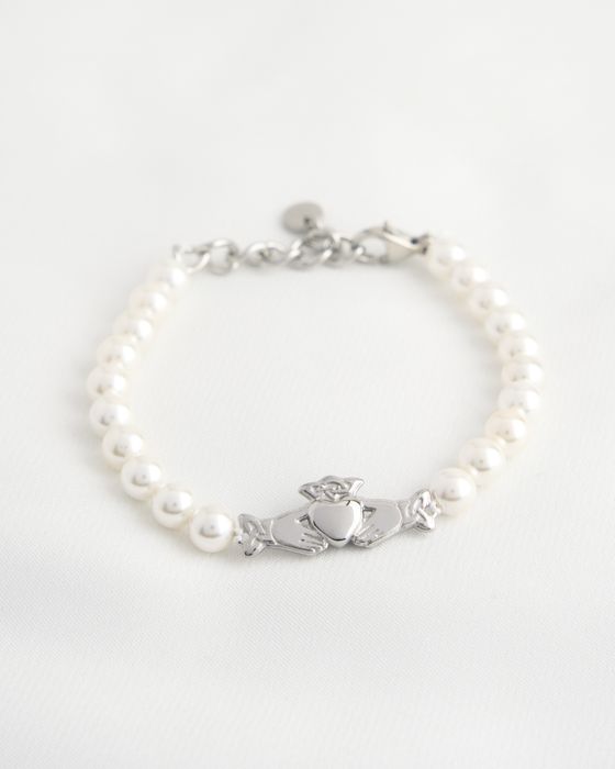 Claddagh Pearl Bracelet