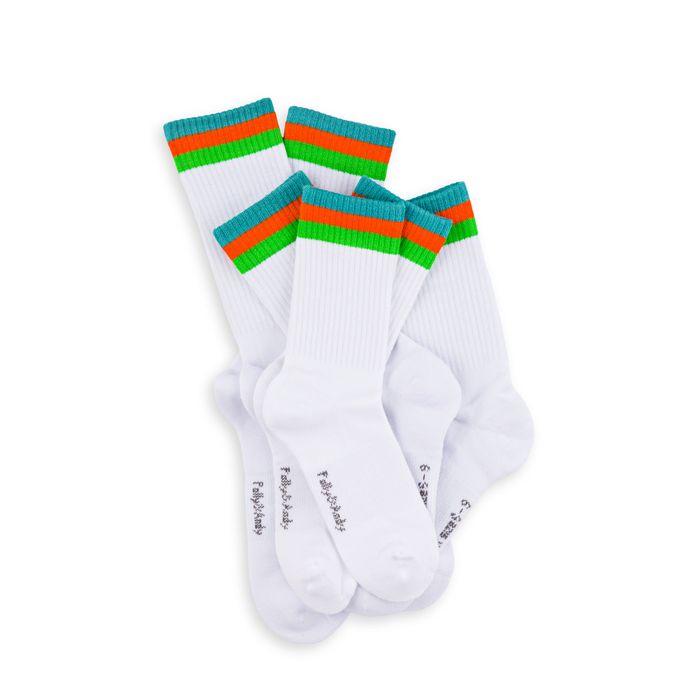 White & Green Bamboo Hiking Socks (seamless toe) - RRP €12-€16