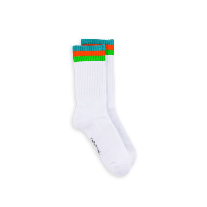 White & Green Bamboo Hiking Socks (seamless toe) - RRP €12-€16