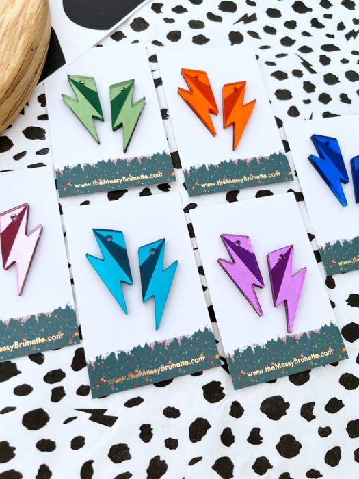 Lightening Bolt Earrings | 6 Colours