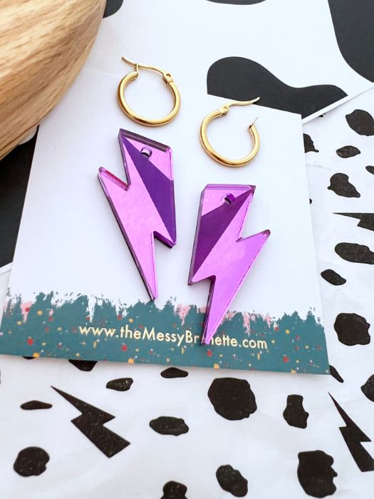 Lightening Bolt Earrings | 6 Colours