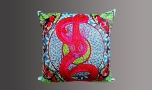 Koi & Serpent Soft Velvet Cushion