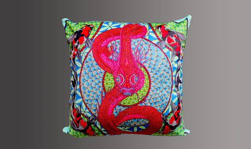 Koi & Serpent Soft Velvet Cushion